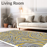 Avant Garde Abstract Mosaic Showcasing Dynamic Tessellation (Yellow)