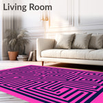 Charcoal Labyrinth Maze with Interlocking Pathways(Pink) - ODIKA