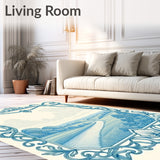 French Provincial Toile Inspired Countryside Pastoral Scene(Blue)