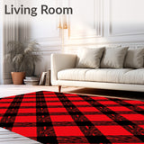 Lumberjack Crosshatch Diagonal Winter Holiday Seasonal(Red)