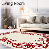 Vintage Inspired Holiday Design Featuring Ornate Swirls(Beige)