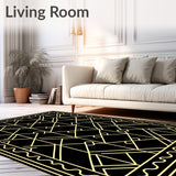 Elegant Maze Trellis Tapestry(Black)