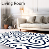 Modernist Curving Ribbon Spiral Twist Asymmetrical(Blue)