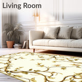 Chic Beige Cream with Ornate Vine Like(Beige)