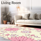 Floral Burst with Delicate Petal Motifs and Botanical Accents (Ivory)