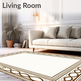 Vintage Inspired Lattice Design with Detailed Interlocking and Curved Accents(Brown)