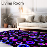 Dynamic Starfield Inspired Design with Interlocking Celestial Shapes(Black)