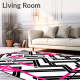 Chic Chevron Stripe Motif with Subtle Art Touch(Black)