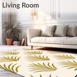 Art Inspired Interlocking Fan Design with Subtle Metallic Highlights (Ivory)