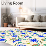 Charming Daisy Chain Circular Motif Tapestry(Beige)