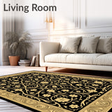 Baroque Floral Trellis with Interlocking Vine Filigree(Black)