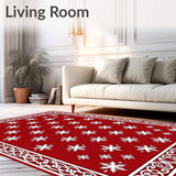 Festive Snowflake Medallion with Classic Holiday Motifs(Red)