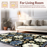 Vibrant Tiled Botanical Arrangement(Black)