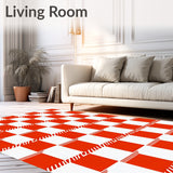 Harvest Checkerboard with Autumn Plaid Design(Red)