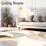 Artisan Horizon Neutral Beige Abstract Area with Modern Design(Beige)