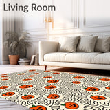 Jack O Lantern Lattice Motif Whimsical Halloween Celebration(Orange)