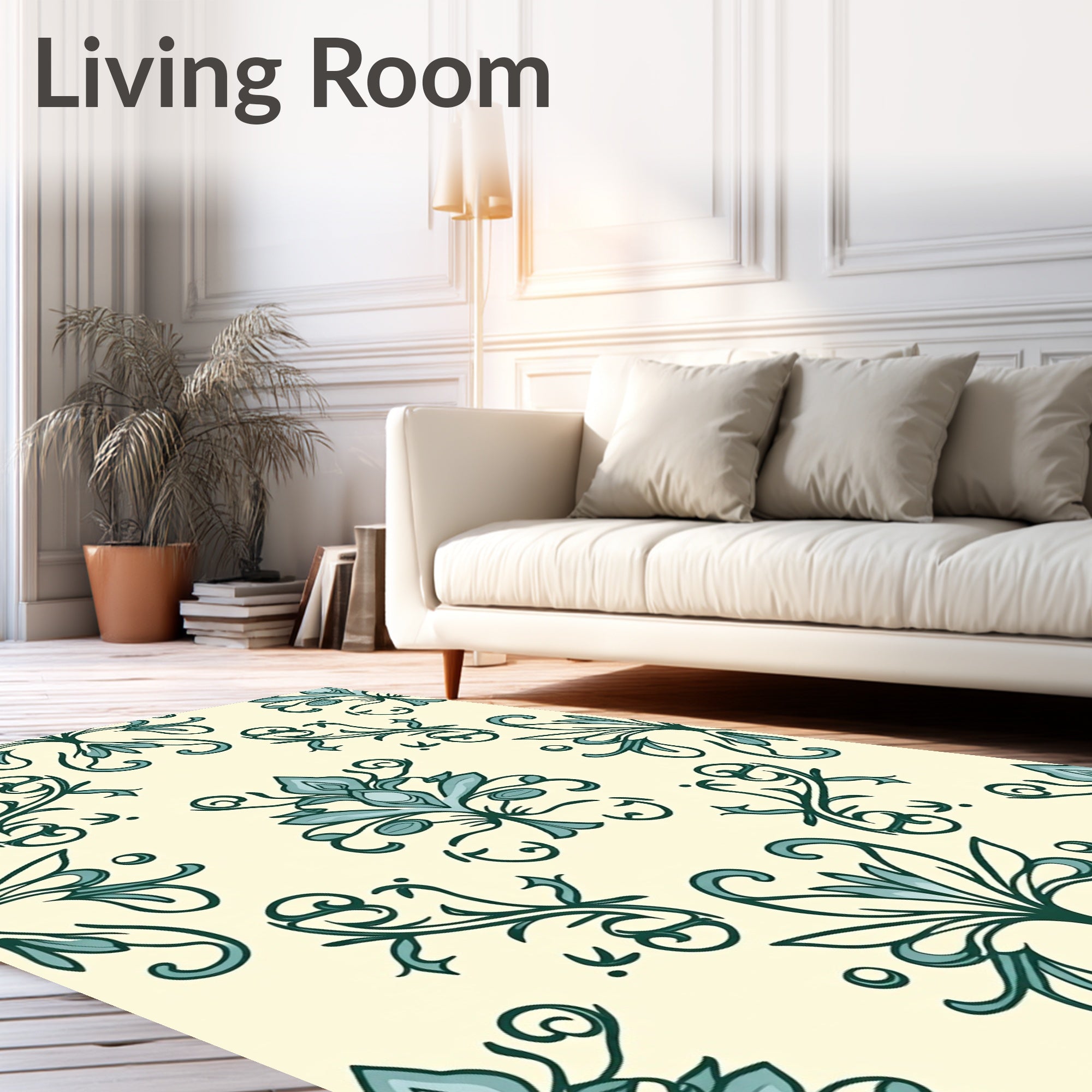 Enchanting Floral Symphony Damask Nouveau Inspired Jewel (Ivory) - ODIKA