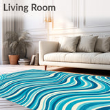 Rippling Ocean Wave Tranquil Accent (Blue)