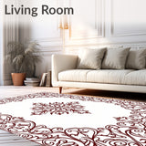 Elegant Floral Vine Scroll Entryway Accent(Brown)