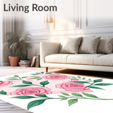 Romantic Rose Garden Shaped Decorative Floor(Pink)