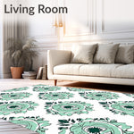 Enchanted Garden Floral Entrance with Cascading Petal Design (Green) - ODIKA