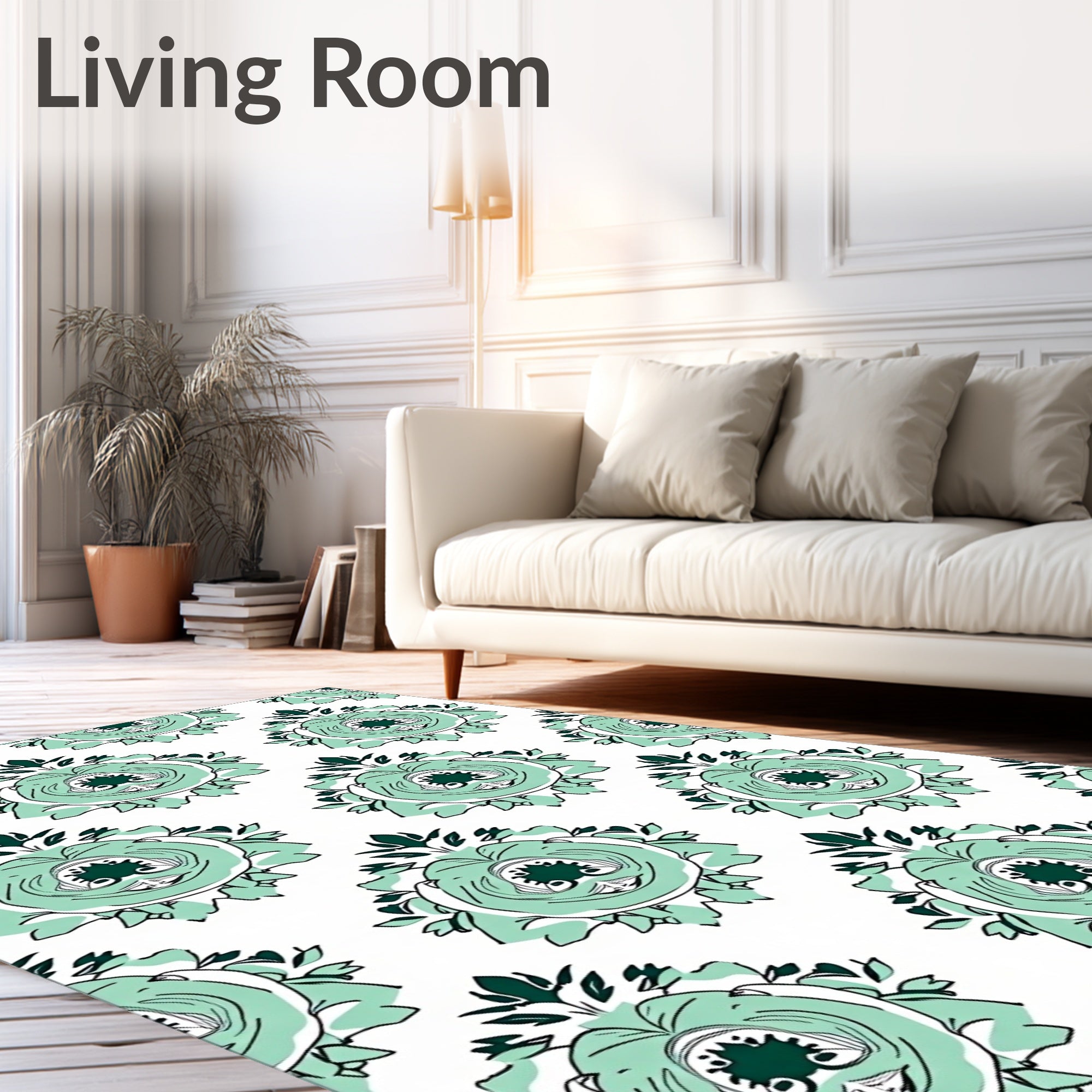 Enchanted Garden Floral Entrance with Cascading Petal Design (Green) - ODIKA