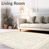 Chic Beige Diamond Weave Area for Elegant Floor Decor(Beige)
