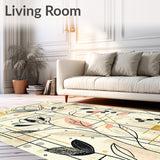 Contemporary Floral Area(Beige)