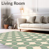 Tile Inspired Quatrefoil Interlocking Motifs(Green)