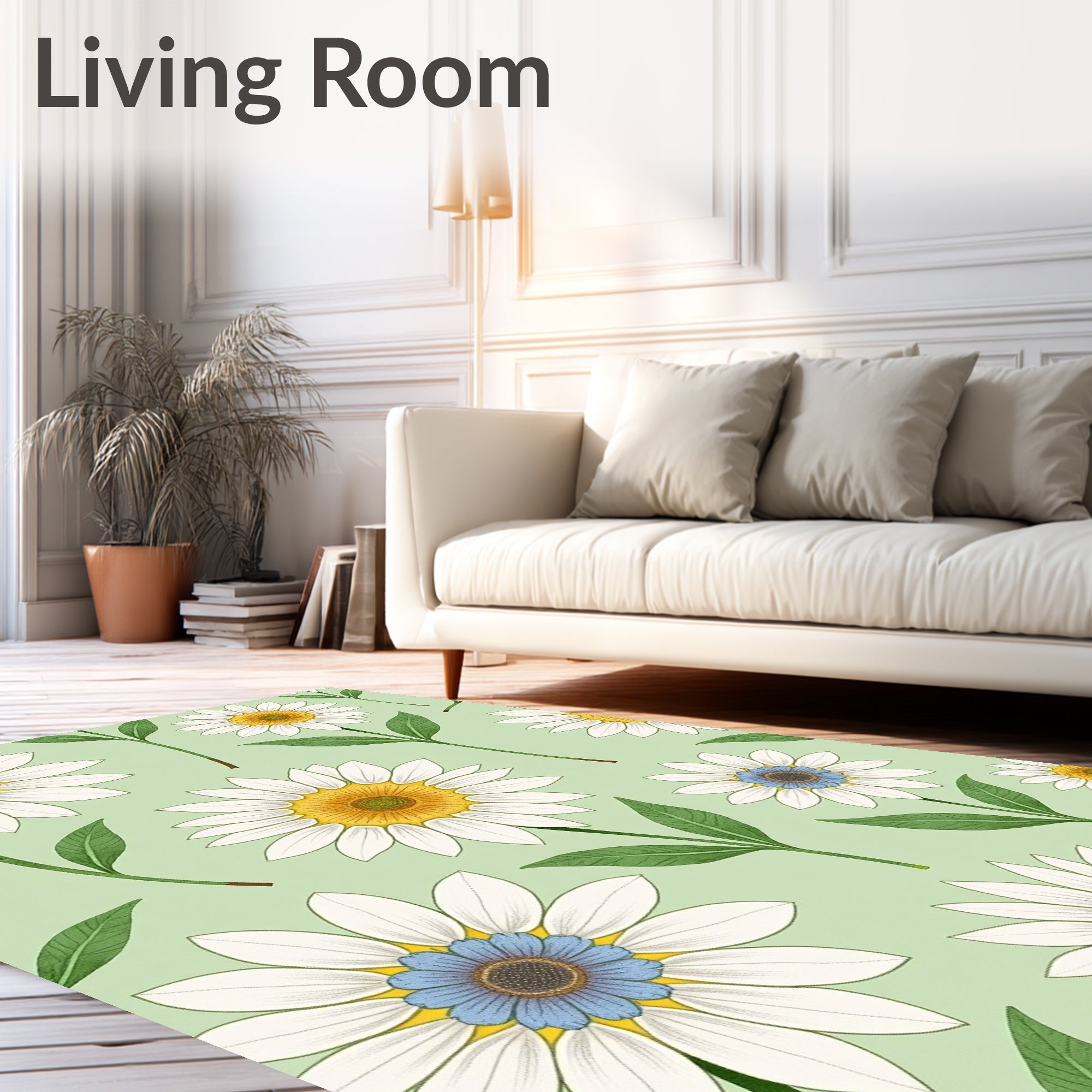 Rustic Farmhouse Bloom Watercolor Artistry Pastoral Illustration (White) - ODIKA