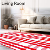 Christmas Gingham Design with Alternating Motifs(Red)