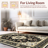 Classic Black Beige Damask Style(Black)