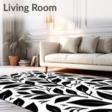 Chic Contemporary with Abstract Floral Silhouettes (Black)