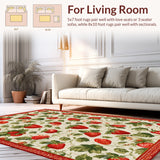 Cottage Charm Round Strawberry Field & Edge(Red)