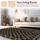 Stylish Black Abstract Lines(Black)