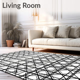 Holiday Gingham Decorative With Crisscross Grid(Black)