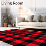 Winter Cabin Check Floor with(Red)