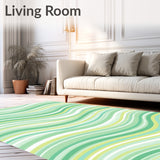 Tranquil Horizon Wavy Cascade (Green)