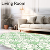 Mosaic Whisper Interlocking Tiles with Subtle Floral Filigree(Green)