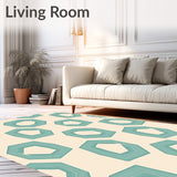 Hexagon Honeycomb Modern Abstract Surface Treatment(Beige)