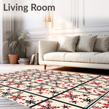 Frosted Yuletide Interlocking Plaid with Nordic Accents(Ivory)