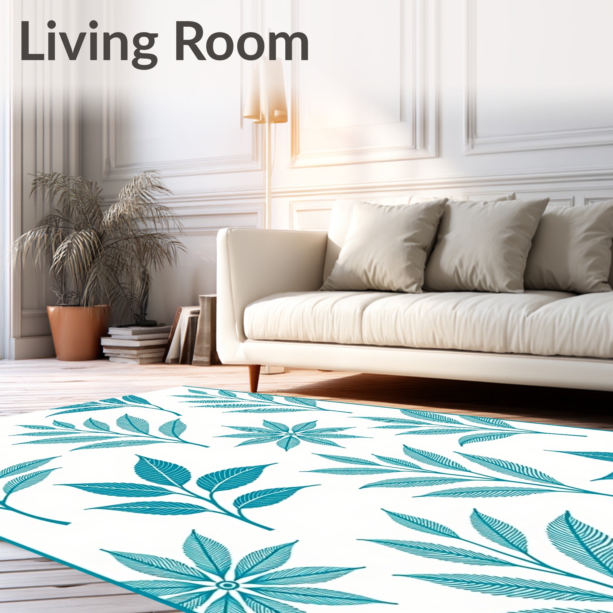 Enchanted Garden Botanical Floral Delicate Nature Inspired Serene (Blue) - ODIKA