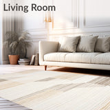 Abstract Beige Modern Geometric Design Floor(Beige)