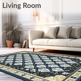 Front Entrance Rug with Psalm Blessing(Blue)