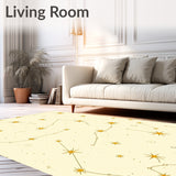Celestial Constellation Galaxy Theme Decorative Floor Covering(Ivory)