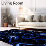 Interstellar Dreamscape with Floating Moons and Starlit Trails (Black)