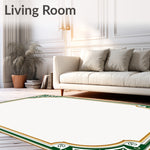 Traditional Paisley Swirl Arrangement with Ornate Border Accents (Green) - ODIKA