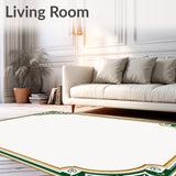 Traditional Paisley Swirl Arrangement with Ornate Border Accents (Green) - ODIKA