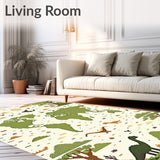 Light Beige Educational with Prehistoric Dinosaur Art and Earth Map Graphics(Green)