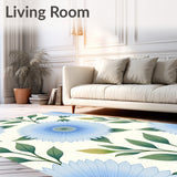 Blooming Peony Pathway with Delicate Petal Motifs(Blue)
